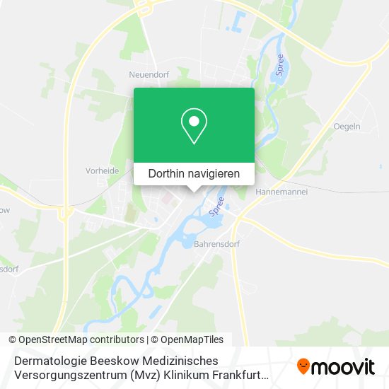 Dermatologie Beeskow Medizinisches Versorgungszentrum (Mvz) Klinikum Frankfurt (Oder) Karte