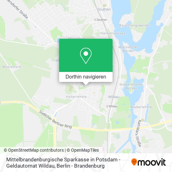 Mittelbrandenburgische Sparkasse in Potsdam - Geldautomat Wildau Karte