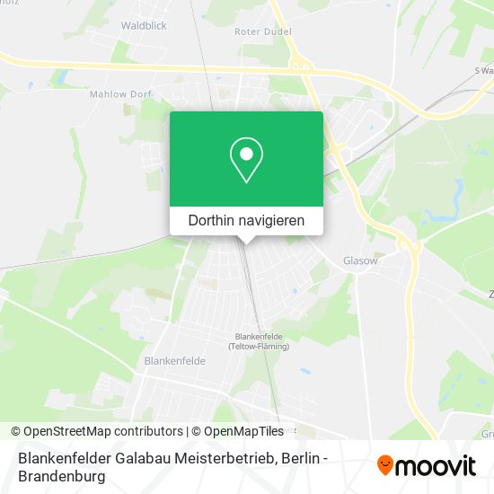 Blankenfelder Galabau Meisterbetrieb Karte