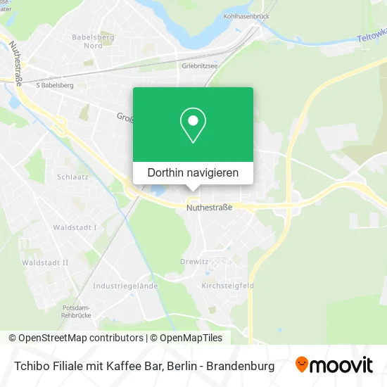 Tchibo Filiale mit Kaffee Bar Karte