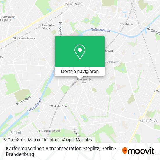 Kaffeemaschinen Annahmestation Steglitz Karte