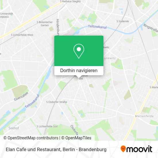 Elan Cafe und Restaurant Karte