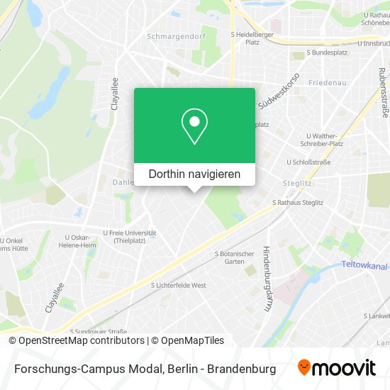 Forschungs-Campus Modal Karte