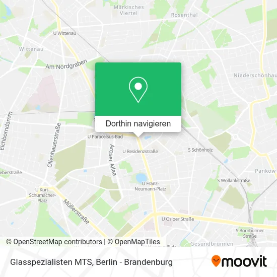 Glasspezialisten MTS Karte