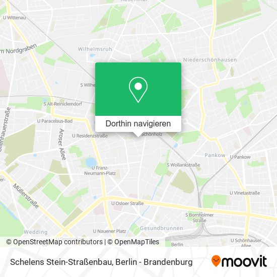 Schelens Stein-Straßenbau Karte
