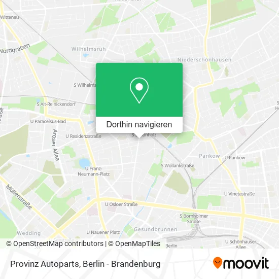 Provinz Autoparts Karte