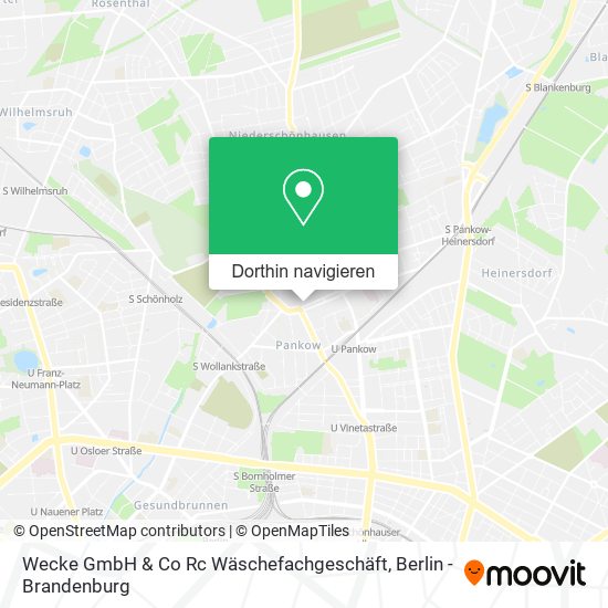 Wecke GmbH & Co Rc Wäschefachgeschäft Karte