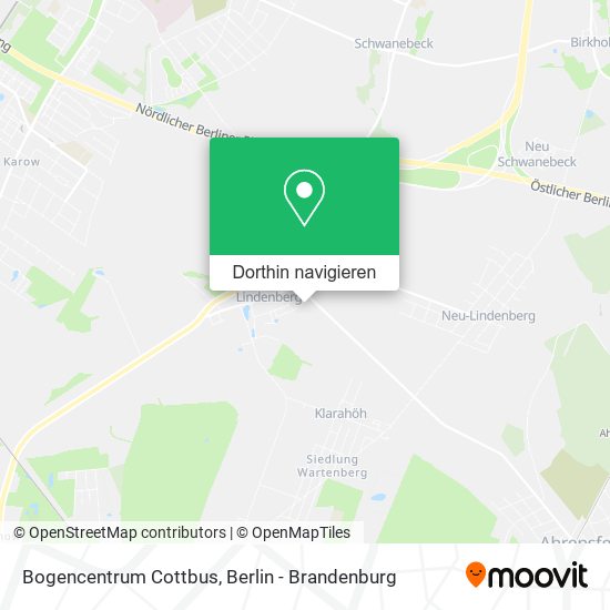 Bogencentrum Cottbus Karte
