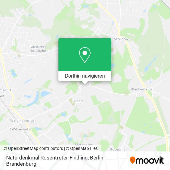 Naturdenkmal Rosentreter-Findling Karte