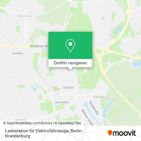 Ladestation für Elektrofahrzeuge Karte