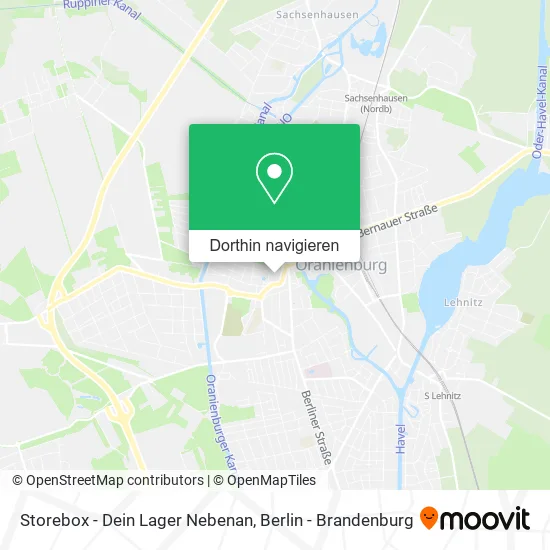 Storebox - Dein Lager Nebenan Karte