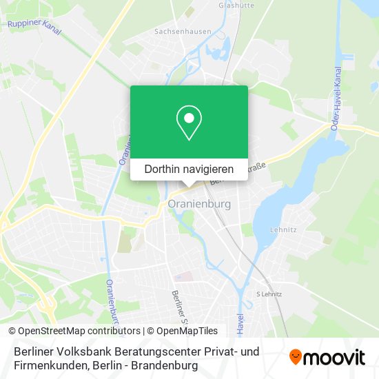 Berliner Volksbank Beratungscenter Privat- und Firmenkunden Karte