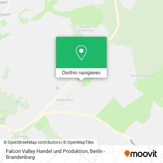 Falcon Valley Handel und Produktion Karte