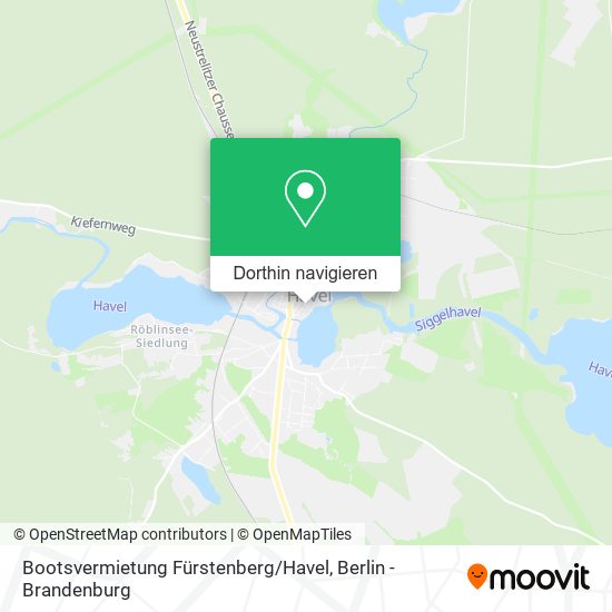 Bootsvermietung Fürstenberg / Havel Karte