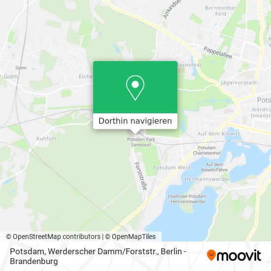 Potsdam, Werderscher Damm / Forststr. Karte