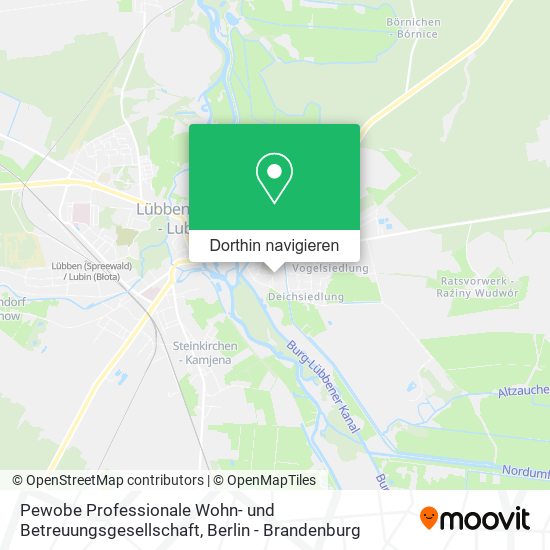Pewobe Professionale Wohn- und Betreuungsgesellschaft Karte