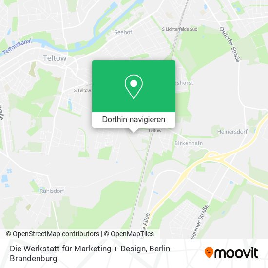 Die Werkstatt für Marketing + Design Karte