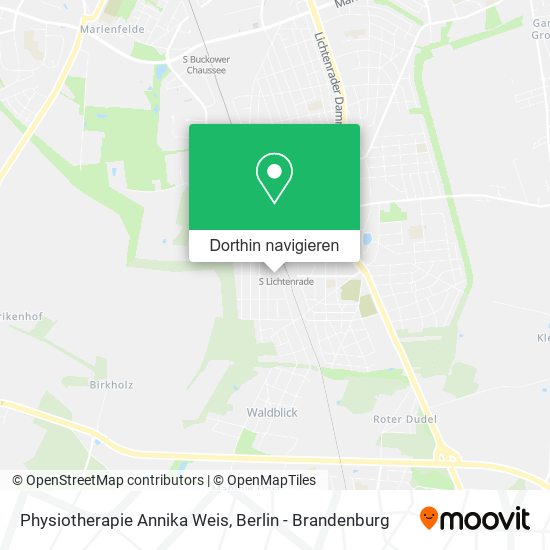 Physiotherapie Annika Weis Karte