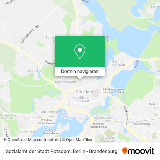 Sozialamt der Stadt Potsdam Karte