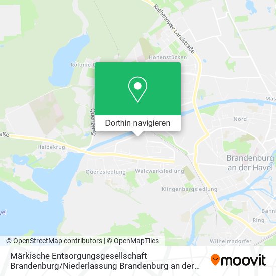 Märkische Entsorgungsgesellschaft Brandenburg / Niederlassung Brandenburg an der Havel Karte