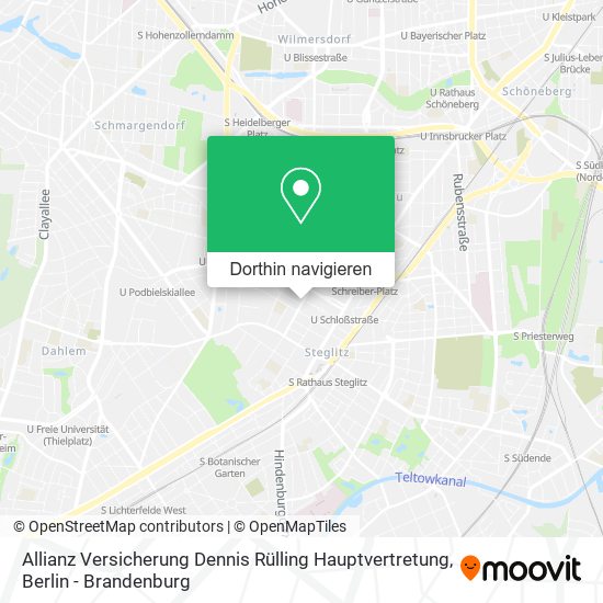 Allianz Versicherung Dennis Rülling Hauptvertretung Karte