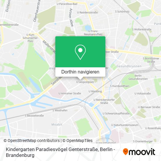Kindergarten Paradiesvögel Genterstraße Karte