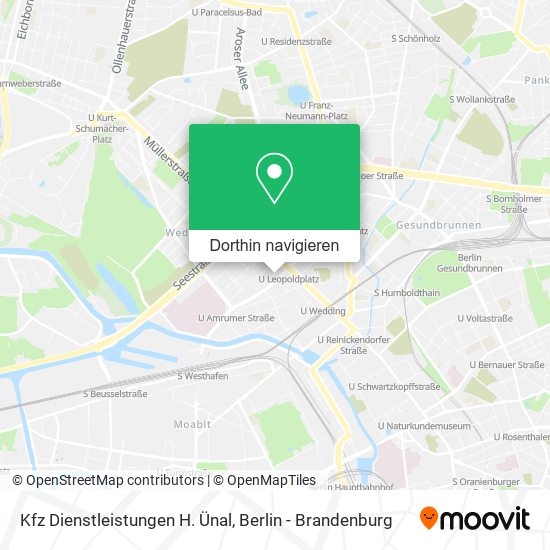 Kfz Dienstleistungen H. Ünal Karte