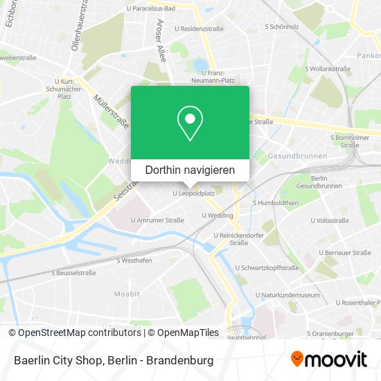 Baerlin City Shop Karte