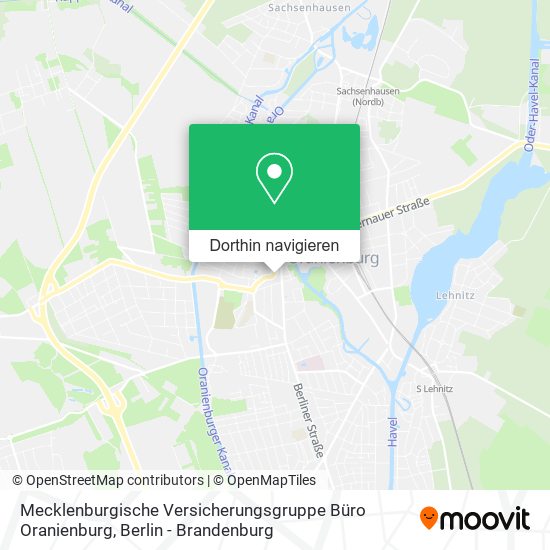 Mecklenburgische Versicherungsgruppe Büro Oranienburg Karte