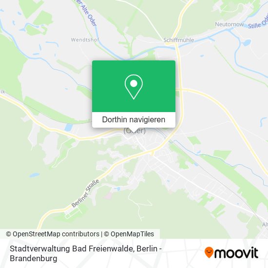 Stadtverwaltung Bad Freienwalde Karte