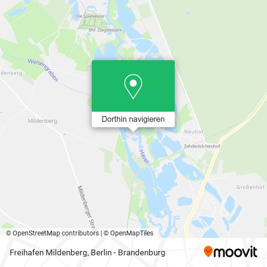 Freihafen Mildenberg Karte