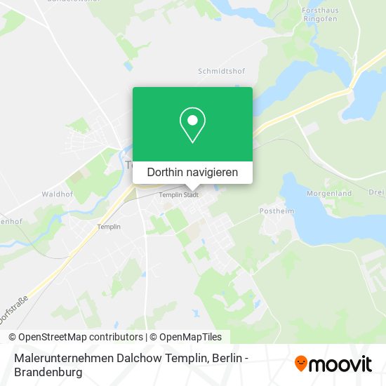 Malerunternehmen Dalchow Templin Karte