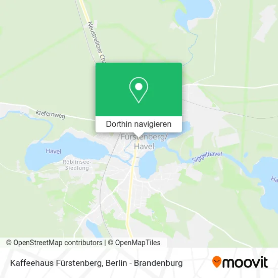 Kaffeehaus Fürstenberg Karte