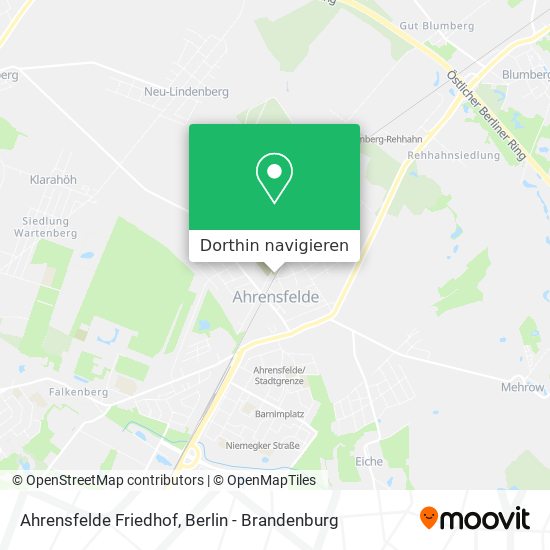 Ahrensfelde Friedhof Karte