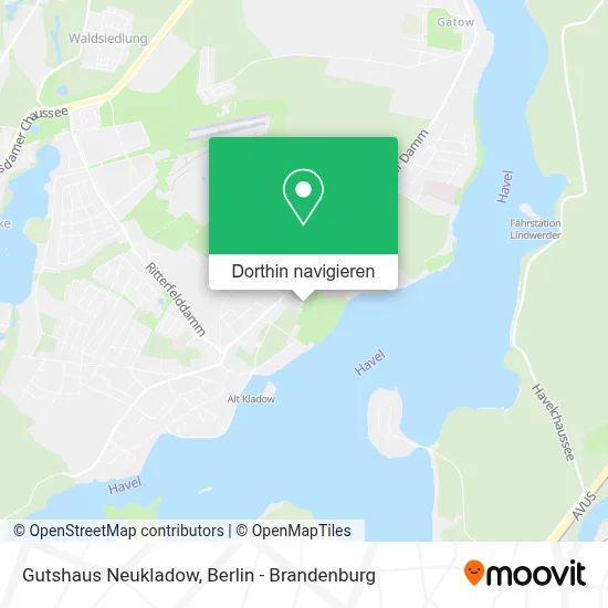 Gutshaus Neukladow Karte