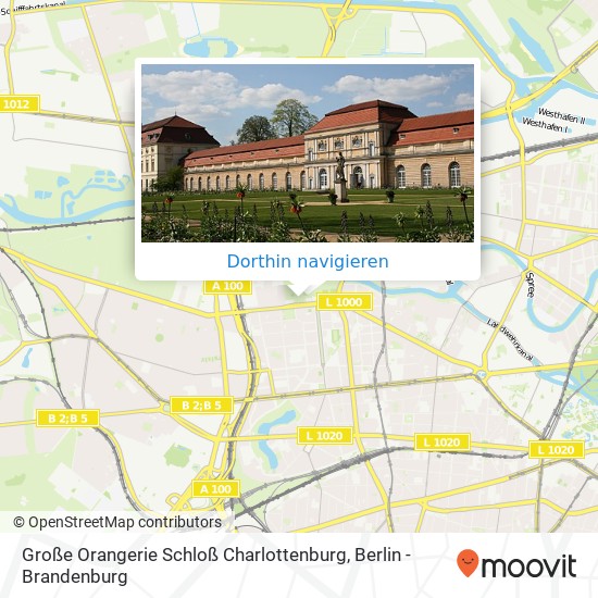 Große Orangerie Schloß Charlottenburg Karte
