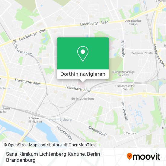 Sana Klinikum Lichtenberg Kantine Karte