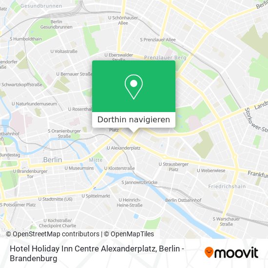 Hotel Holiday Inn Centre Alexanderplatz Karte
