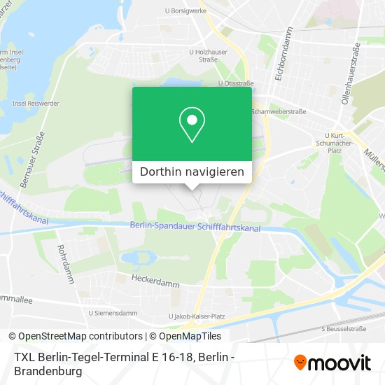 TXL Berlin-Tegel-Terminal E 16-18 Karte