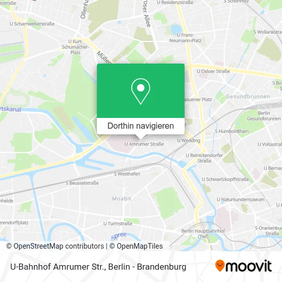 U-Bahnhof Amrumer Str. Karte