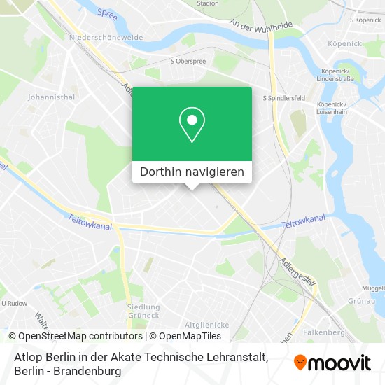 Atlop Berlin in der Akate Technische Lehranstalt Karte