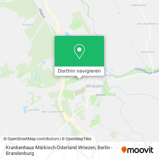 Krankenhaus Märkisch-Oderland Wriezen Karte
