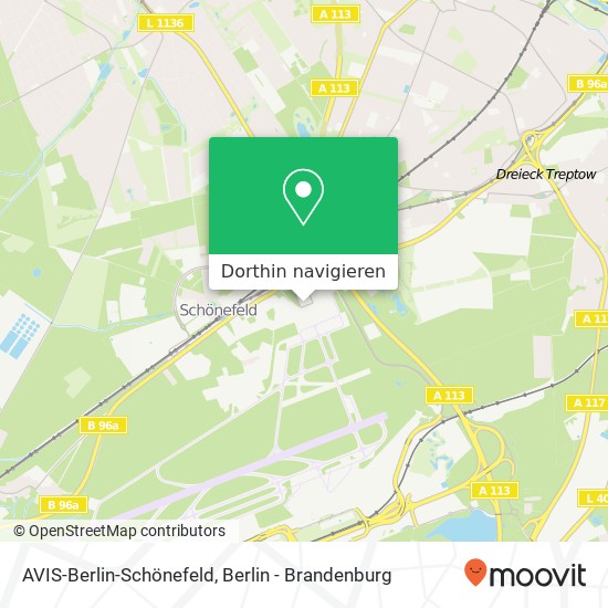 AVIS-Berlin-Schönefeld, Flughafen Karte