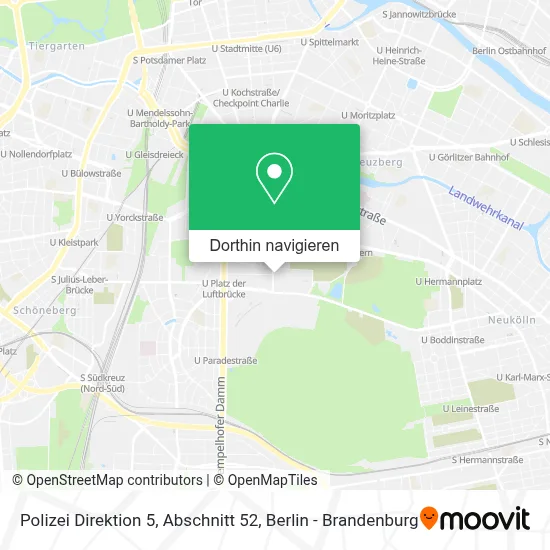 Polizei Direktion 5, Abschnitt 52 Karte