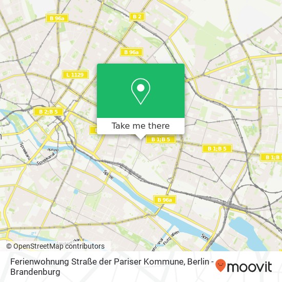 Ferienwohnung Straße der Pariser Kommune Karte