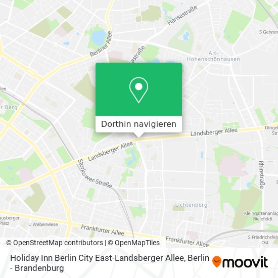 Holiday Inn Berlin City East-Landsberger Allee Karte