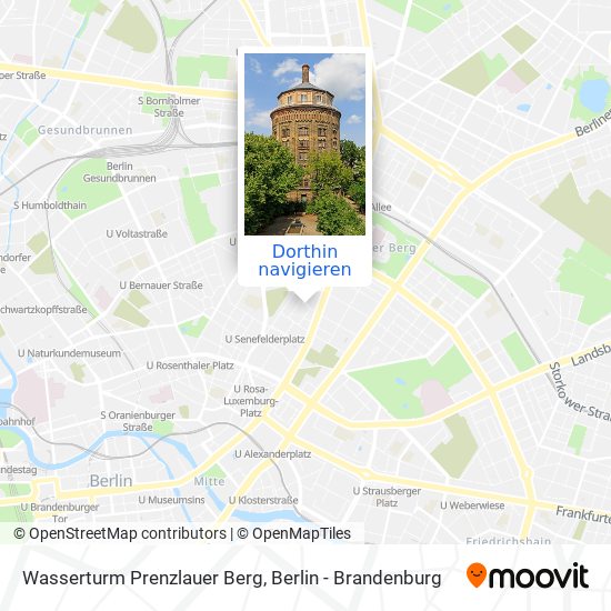 Wasserturm Prenzlauer Berg Karte