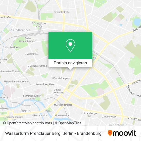 Wasserturm Prenzlauer Berg Karte