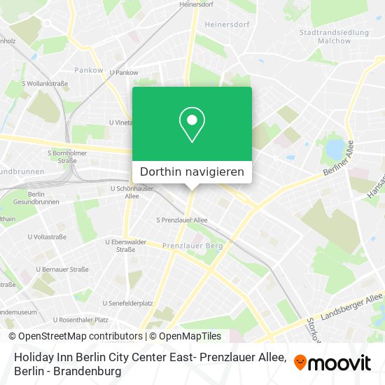 Holiday Inn Berlin City Center East- Prenzlauer Allee Karte