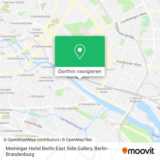 Meininger Hotel Berlin East Side Gallery Karte